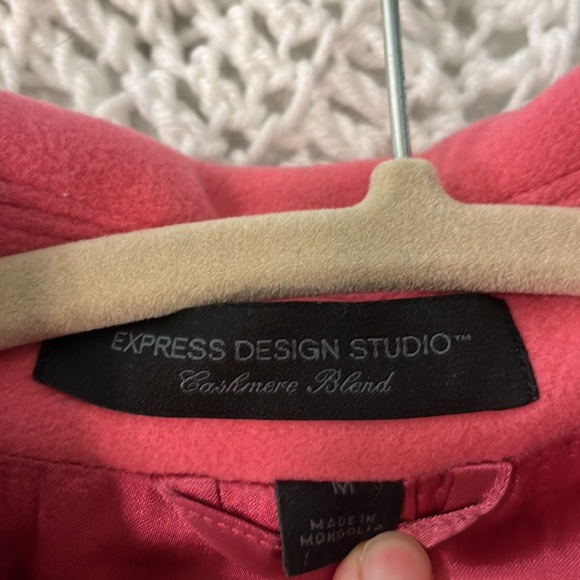 Express Cashmere blend medium double breasted coat - Picture 3 of 5